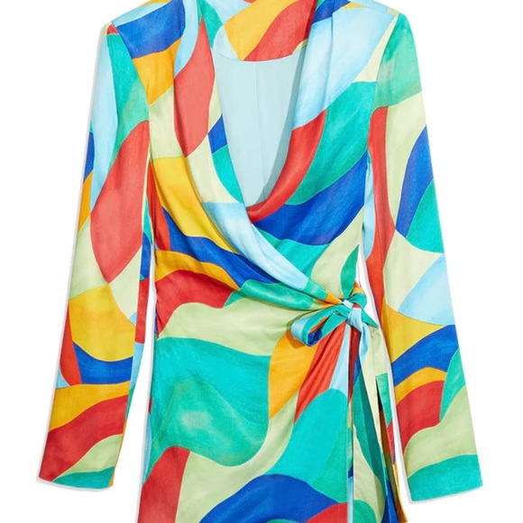 WeWoreWhat Abstract Watercolor Small NWT - Picture 3 of 4